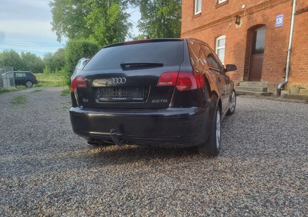 Audi A3 cena 24900 przebieg: 317000, rok produkcji 2008 z Wisła małe 79